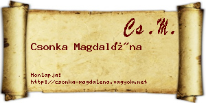 Csonka Magdaléna névjegykártya