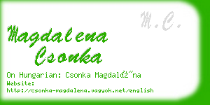 magdalena csonka business card